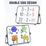 Nicpro Dry Erase Whiteboard, 9 x 12 inch Double Sided Large Magnetic Desktop White Board with Stand, 8 Pens, 1 Eraser, 4 Magnets, Portable White Board Easel - Image 3