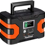 200W Peak Power Station, Flashfish CPAP Battery 166Wh 45000mAh Backup Power Pack 110V 150W Lithium Battery Pack Camping Solar Generator for CPAP Camping Home Emergency Power Supply