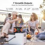 200W Peak Power Station, Flashfish CPAP Battery 166Wh 45000mAh Backup Power Pack 110V 150W Lithium Battery Pack Camping Solar Generator for CPAP Camping Home Emergency Power Supply - Image 4