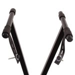 Professional Folding Glarry Single-tube X-type Keyboard Stand Black - Image 3