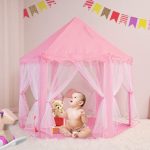 Outdoor Indoor Portable Folding Princess Castle Tent Kids Children Funny Play Fairy House Kids Play Tent(Warm LED Star Lights) - Image 12