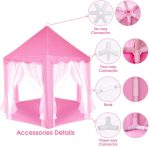 Outdoor Indoor Portable Folding Princess Castle Tent Kids Children Funny Play Fairy House Kids Play Tent(Warm LED Star Lights) - Image 17