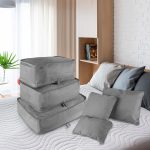 9Pcs/Set Clothes Storage Bags Water-Resistant Travel Luggage Organizer Clothing Packing Cubes for Blouse Hosiery Stocking Underwear - Image 2